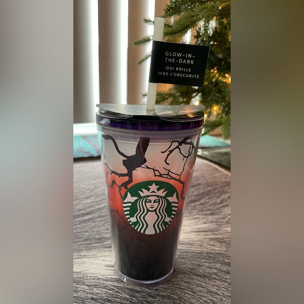 NWT - Starbucks 2022 Halloween 16oz DIY Sticker Glow-in-the-dark Cold Tumbler